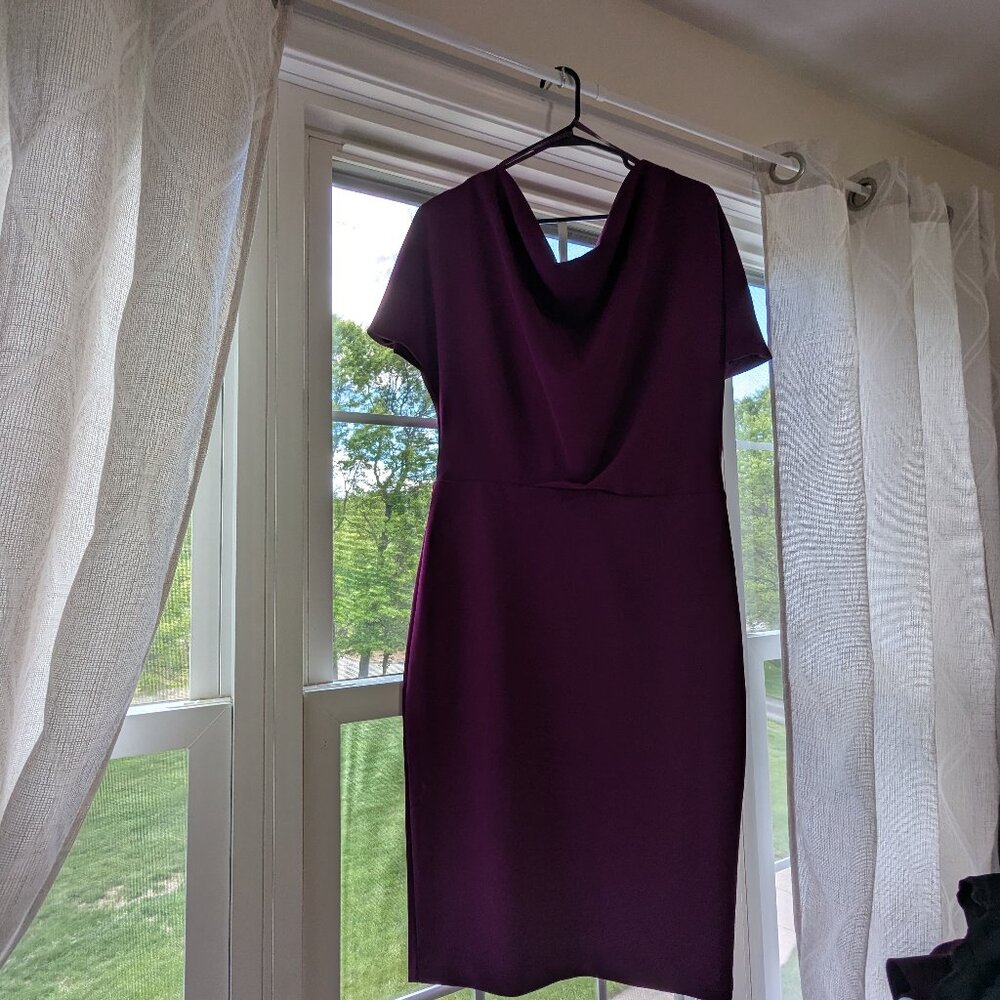 Purple off the shoulder dress